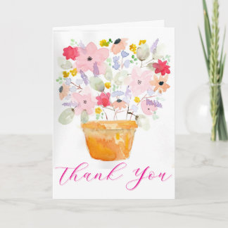 Flower Pot Thank You Card Bedankkaart