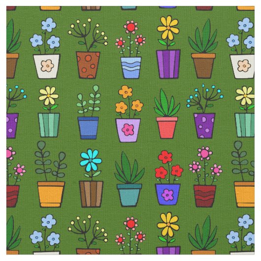 Flower Pots Stof (Close Up)