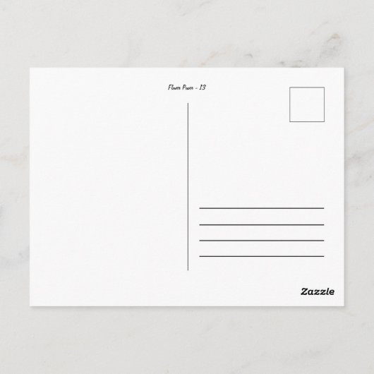 Flower Power - 13 Briefkaart (Achterkant)