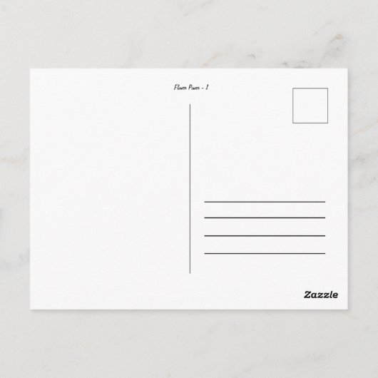 Flower Power - 1 Briefkaart (Achterkant)