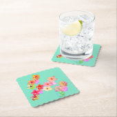 Flower Power 1 Paper Coaster Kartonnen Onderzetters (Insitu)