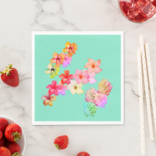 Flower Power 1 Papieren bord Servet