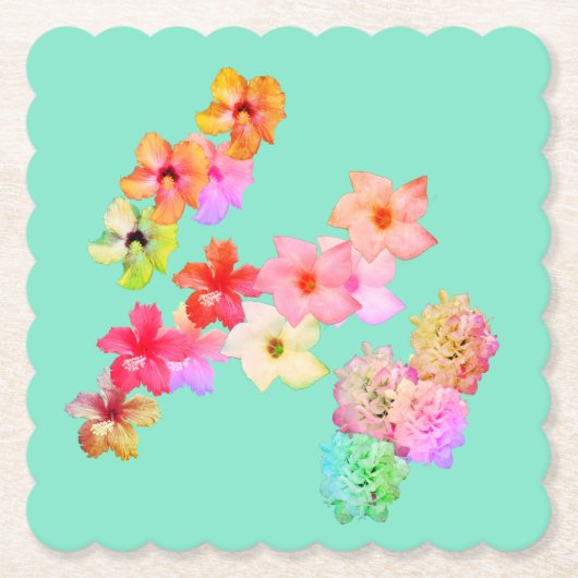 Flower Power 1 Papieren Onderzetter (Voorkant)