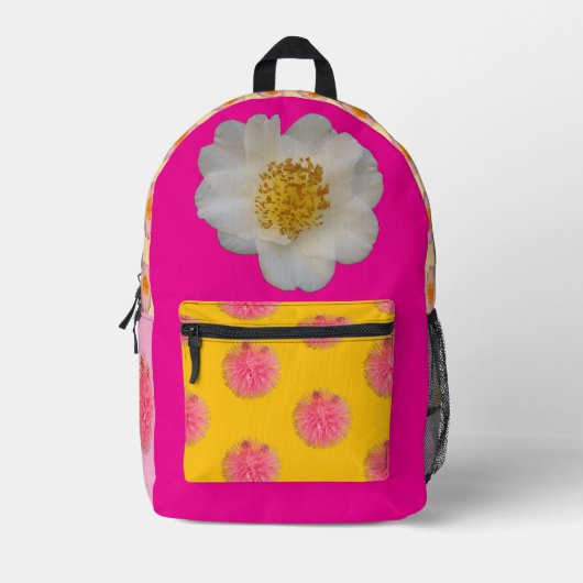 Flower Power 2 Print Cut Sew Bag Bedrukte Rugzak (Voorkant)