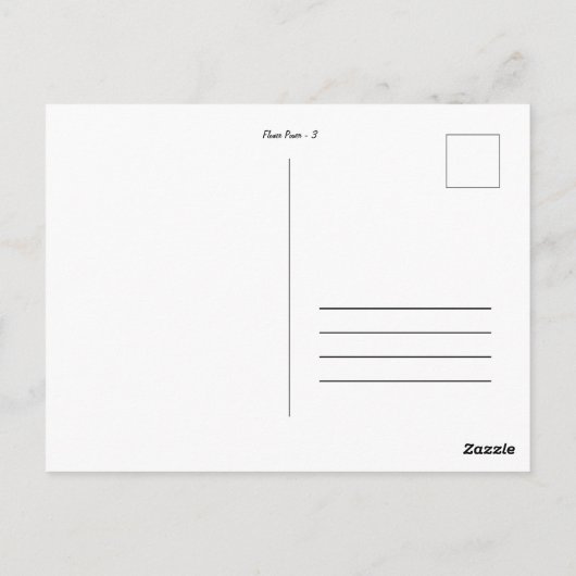 Flower Power - 3 Briefkaart (Achterkant)