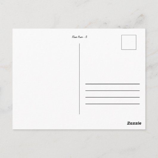 Flower Power - 5 Briefkaart (Achterkant)