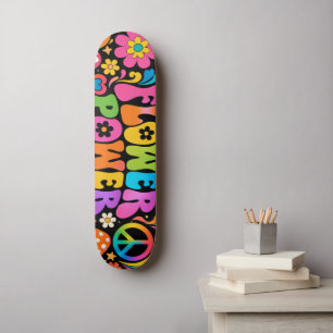Flower Power 60s-70s Retro Persoonlijk Skateboard