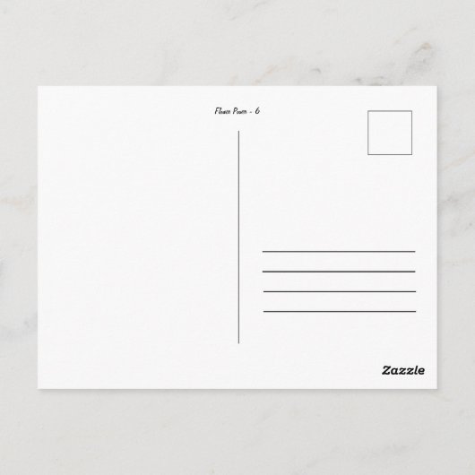 Flower Power - 6 Briefkaart (Achterkant)