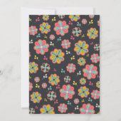 Flower Power 70's Retro Groovy Photo Wedding Save The Date (Achterkant)