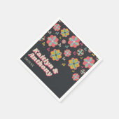 Flower Power 70's Retro Mooie Trouwfeest Servet (Hoek)