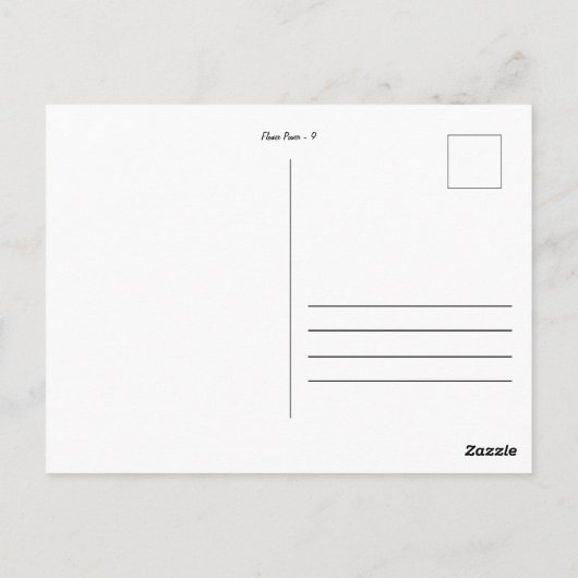 Flower Power - 9 Briefkaart (Achterkant)