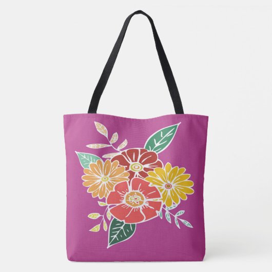 Flower Power #9 Tote Bag (Achterkant)