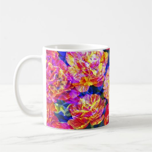 Flower Power auf der Tasse (Flower Power 1) Koffiemok (Links)