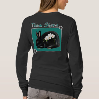Flower Power: black with orchids  T-shirt