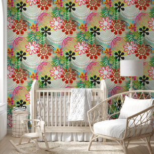 Flower Power Bloesems naadloos patroon 20 Behang
