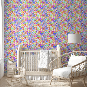 Flower Power Bloesems naadloos patroon 9 Behang