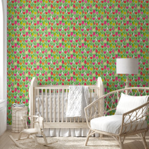 Flower Power Blossoms naadloos patroon 8 Behang