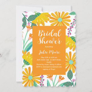 Flower Power Bruids bruiloft douche uitnodiging