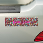 flower power bumper sticker (Op auto)