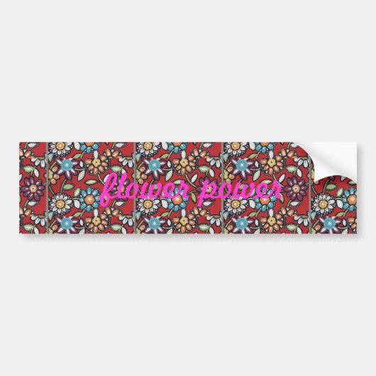 flower power bumper sticker (Voorkant)