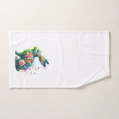 Flower Power Bunny Rabbit Handdoek (Handdoek)