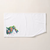 Flower Power Bunny Rabbit Handdoek (Handdoek)