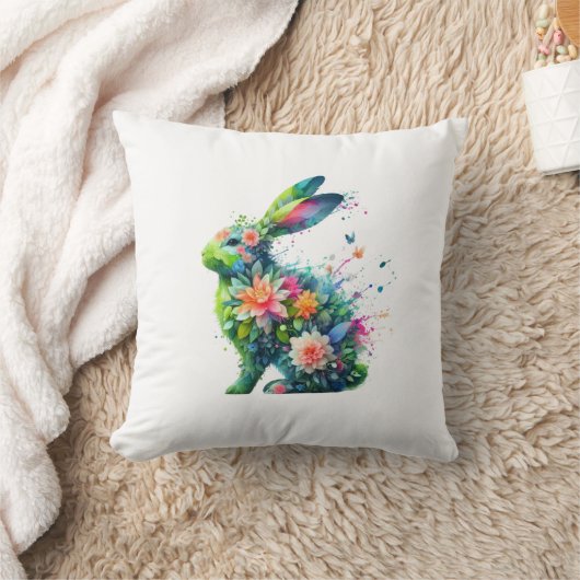 Flower Power Bunny Rabbit Kussen (Deken)