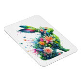 Flower Power Bunny Rabbit Magneet (Rechterzijde)