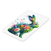 Flower Power Bunny Rabbit Magneet (Linkerzijde)