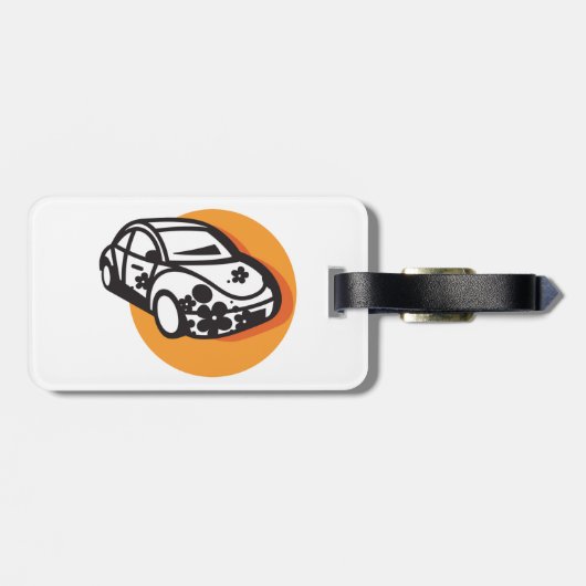 Flower Power Car Schattigee Hippie-stijl Bagagelabel (Achterkant horizontaal)