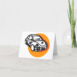 Flower Power Car Schattigee Hippie-stijl Bedankkaart