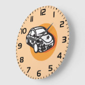 Flower Power Car Schattigee Hippie-stijl Grote Klok (Hoek)