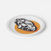 Flower Power Car Schattigee Hippie-stijl Papieren Bordje (Gekanteld)