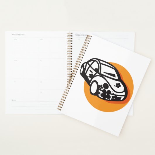 Flower Power Car Schattigee Hippie-stijl Planner (Display)