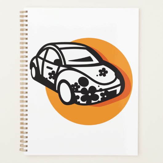 Flower Power Car Schattigee Hippie-stijl Planner (Voorkant)