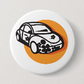 Flower Power Car Schattigee Hippie-stijl Ronde Button 7,6 Cm (Voorkant)
