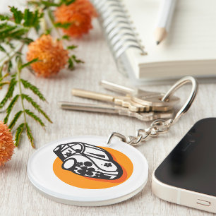 Flower Power Car Schattigee Hippie-stijl Sleutelhanger