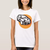 Flower Power Car Schattigee Hippie-stijl T-shirt (Voorkant)