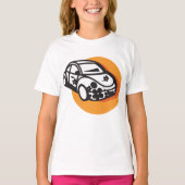 Flower Power Car Schattigee Hippie-stijl T-shirt (Voorkant)