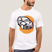 Flower Power Car Schattigee Hippie-stijl T-shirt (Voorkant)