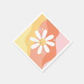 Flower Power Daisy 60's Hippie feestservetten Servet (Hoek)