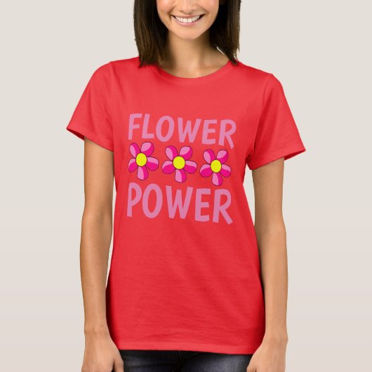 FLOWER POWER Damesjurk T-shirt (Voorkant)