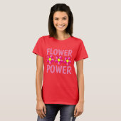 FLOWER POWER Damesjurk T-shirt (Voorkant volledig)