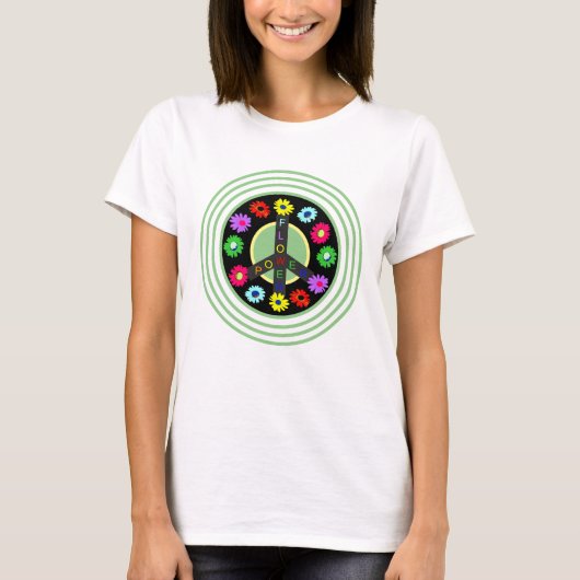Flower Power Design T-shirt (Voorkant)