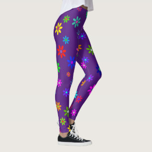Flower Power Douche - gekleurd patroon 1 Leggings