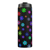 Flower Power Douche - gekleurd patroon 1 Thermosbeker (Voorkant)