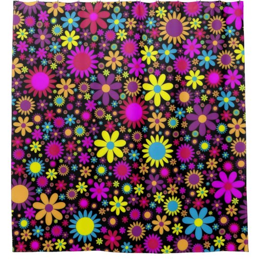 Flower Power Douchegordijn (Voorkant)