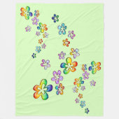 Flower Power Floating Blossoms 1a Fleece Deken (Voorkant)