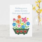Flower Power Get Well Kaart - Chirurgie (Gele Bloem)