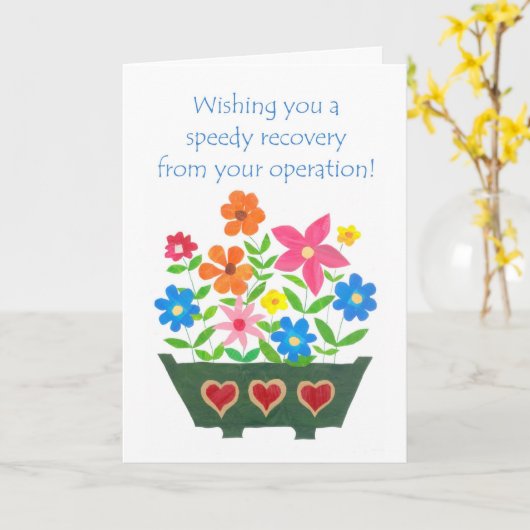 Flower Power Get Well Kaart - Chirurgie (Gele Bloem)